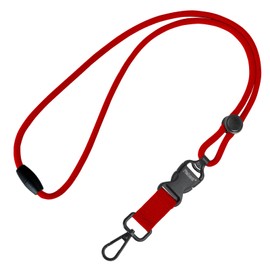 Fishent Breakaway Neck Lanyards for ID Badges, Adjustable Durable Heavy Duty Lanyard with Detachable Buckle for Keys Holder (Red)