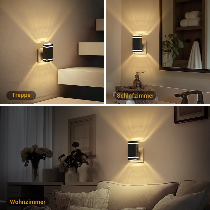 JandCase Night Light Socket with Twilight Sensor, Warm White 3000