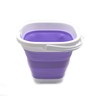 SAMMART Set of 2-2.6L Super Mini Sqare Collapsible Plastic Bucket