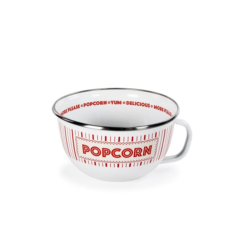 Golden Rabbit Enamelware - 24oz Popcorn Sharing Bowl (Showtime)
