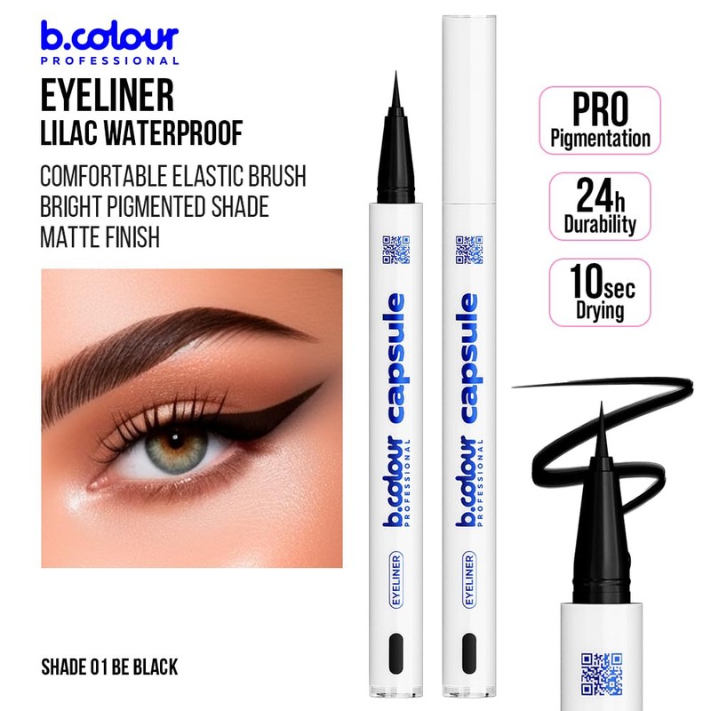 Waterproof eyeliner / 01 Be Black, Pro Capsule, BC, 7Days,