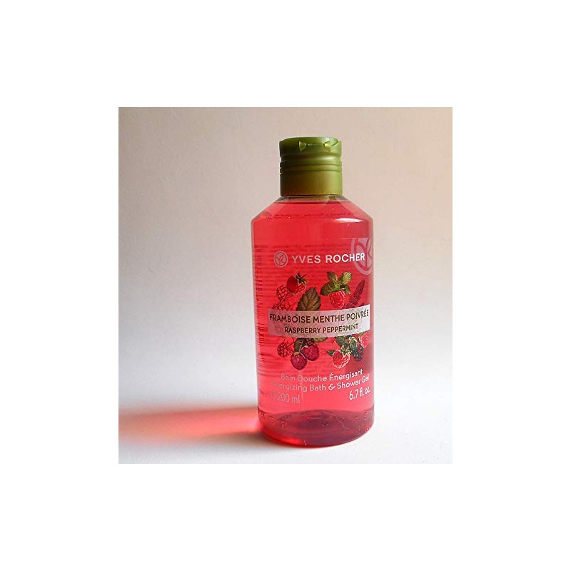 Yves Rocher Gel de Ducha, Frambuesa y Hierbabuena, 390 ml