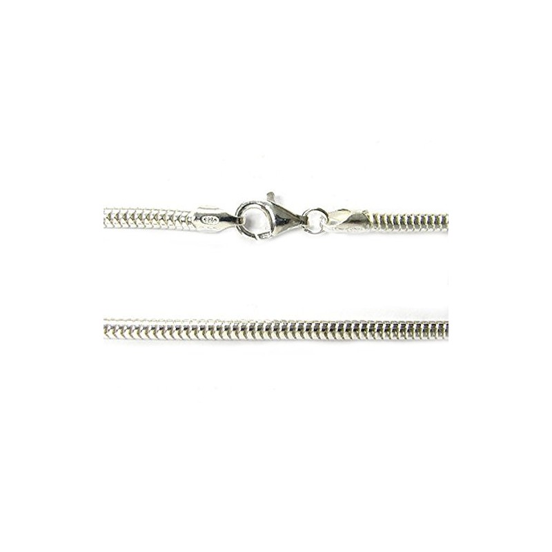 Sterling Silver Snake Cable Bracelet with Lobster Clasp For European