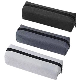 Yeesabella 3pcs Small Pencil Case，Black Pencil Case for Girls Boys，Aesthetic Exam Pencil Case，Stationery School Office Supplies，Pen Case for Teenage Boys Girls