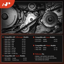A-Premium Engine Serpentine Drive Belt Compatible with Volkswagen & Nissan & Toyota & Lexus Cars - Jetta, Golf, Beetle, Golf City, Jetta City, Sentra, 200SX, Corolla, Corolla Cross, UX200, UX250h
