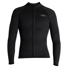 Wetsuit Jacket for Men 1.5 mm Wetsuit Tops Keep Warm Long Sleeve Front Zip Neoprene Top for Diving Surfing Snorkelling Swimming Water Sports 2XL Size