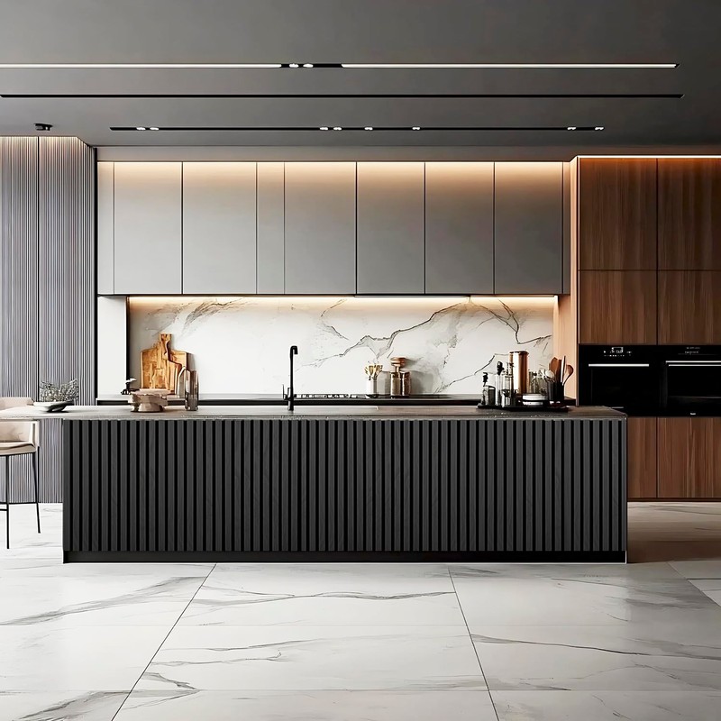 94.5 x 23.6 in Acoustic Wood Wall Panels,3D Flexible Soundproof