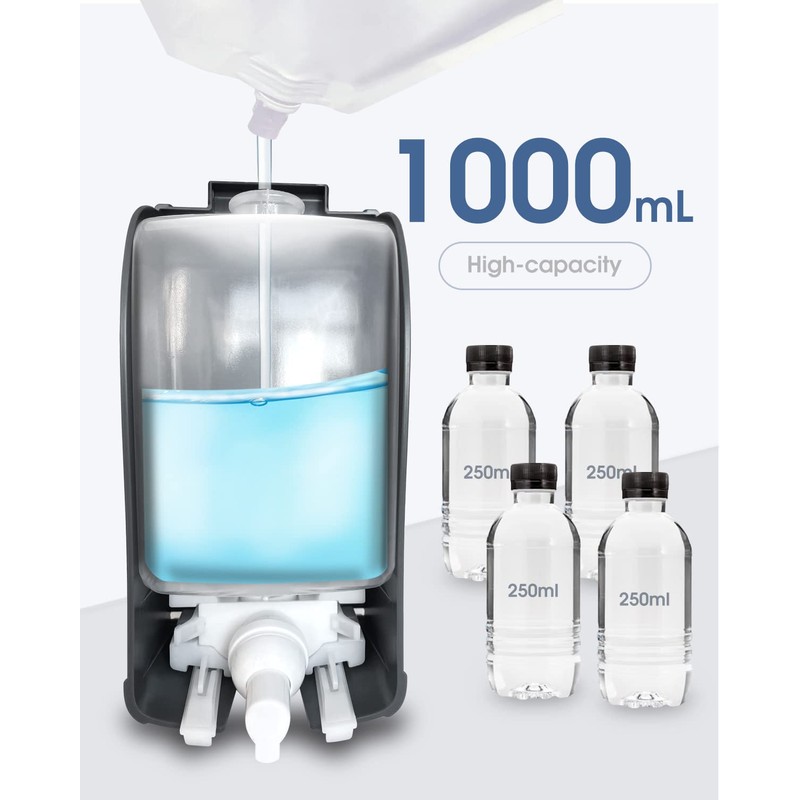 Manual Foam Soap Dispenser, 35oz (1000mL) Commercial Refillable Foaming Soap