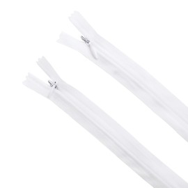 Seeking ROAM Invisible Zippers, Nylon Coil, 3, 2 Pieces (White, 18" inch)