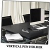 Generic 2pcs Transparent Acrylic Pen Holder with Slip Base Multifunctional