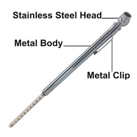 20-120 Psi Air Gauge Tire Pressure Monitor for Bike Tire Pressure, RV, Golf Carts, Heavy Duty Truck Tire Pressure Gauge Needs. Each Air Pressure Tire Gauge is a Professional Manuel Tire Guage. 2Pack