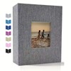 Linen 4x6 Photo Album with Cover Window, 200/300/600 Pockets