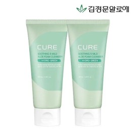 Kim Jeong-moon Aloe [김정문알로에][김정문알로에] 큐어 수딩 앤 마일드 알로에 폼 클렌저 100ml 2개