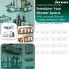 Jovware Upgraded Adhesive Hooks for Wall Mount, Self-Adhesive Corner Shelf
