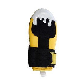 Drip Sprinkles Baseball Softball Sliding Mitt Baserunner Protection - 7 Color Options & 2 Sizes (Black Yellow White Drip, Adult - Over 12)