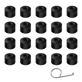 GAOLAOSY 20PCS 17MM Car Wheel Lug Nut Covers, Car Tire Bolt Caps with Removal Tool, Replace for 1K0 601 173, Universal Wheel Center Bolt Caps (Black)