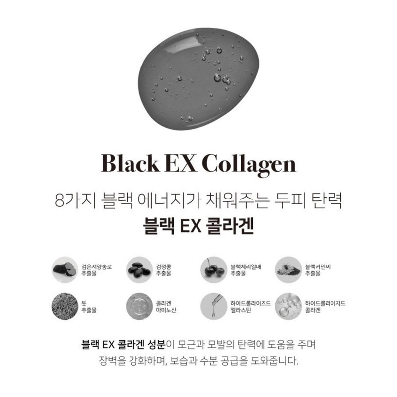The Cera Lutension Black EX Shampoo 500ml Hair Loss Prevention