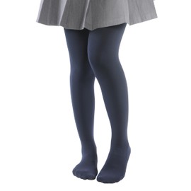 EVERSWE Girls' Winter Fleece Lined Tights, Girls' Opaque Thermal Tights, navy