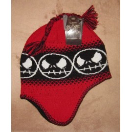 Nightmare Before Christmas JACK Laplander BEANIE Fleece Lined One Size Fits Most