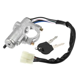 X AUTOHAUX Ignition Key Switch Steering Lock Cylinder W/Key 48700-01G25 for Nissan D21 Pathfinder Pickup 1986-1997 Manual Transmission Ignition Switch Steering Starter Switch Assembly 5 Pin