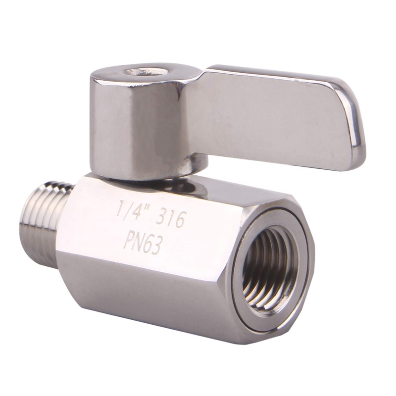 DERNORD 1/4 inch Stainless Mini Ball Valve NPT Female x