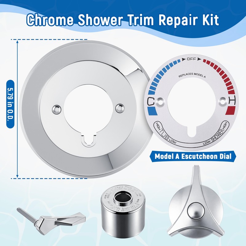 Avenuebool Retrofit Trim Kit, Compatible with Symmons/Temptrol Tub and Shower
