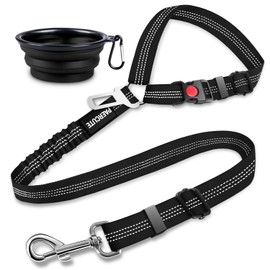 2 Piece Set Dog Seat Belt Retractable Dog Car Seatbelts Adjustable Pet Seat Belt for Vehicle Headrest Restraint Adjustable Heavy Duty & Elastic & Durable Car Harness for Dog