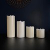 Stonebriar 3 Count Ivory Real Wax 3x3 Flameless LED Pillar