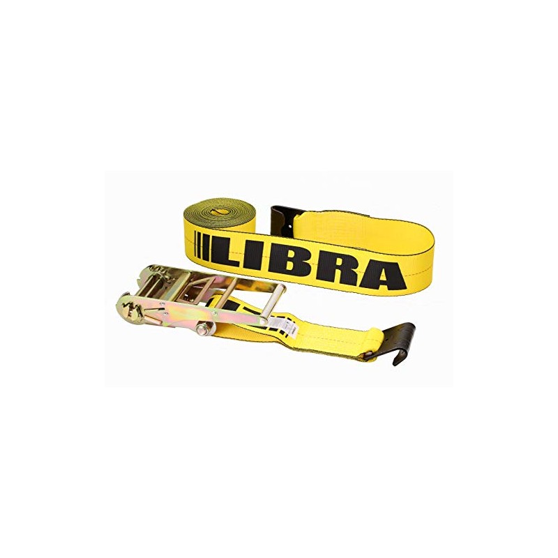 LIBRA (2) 4" X 30' Ratchet Strap W/Flat Hooks Flatbed