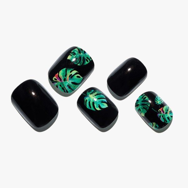 GLAMERMAID Press on Nails Extra Short Squoval, Fall Green Leaf