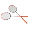 2 Player Badminton Racket Set Ferroalloy Integrated for Beginner Amateur