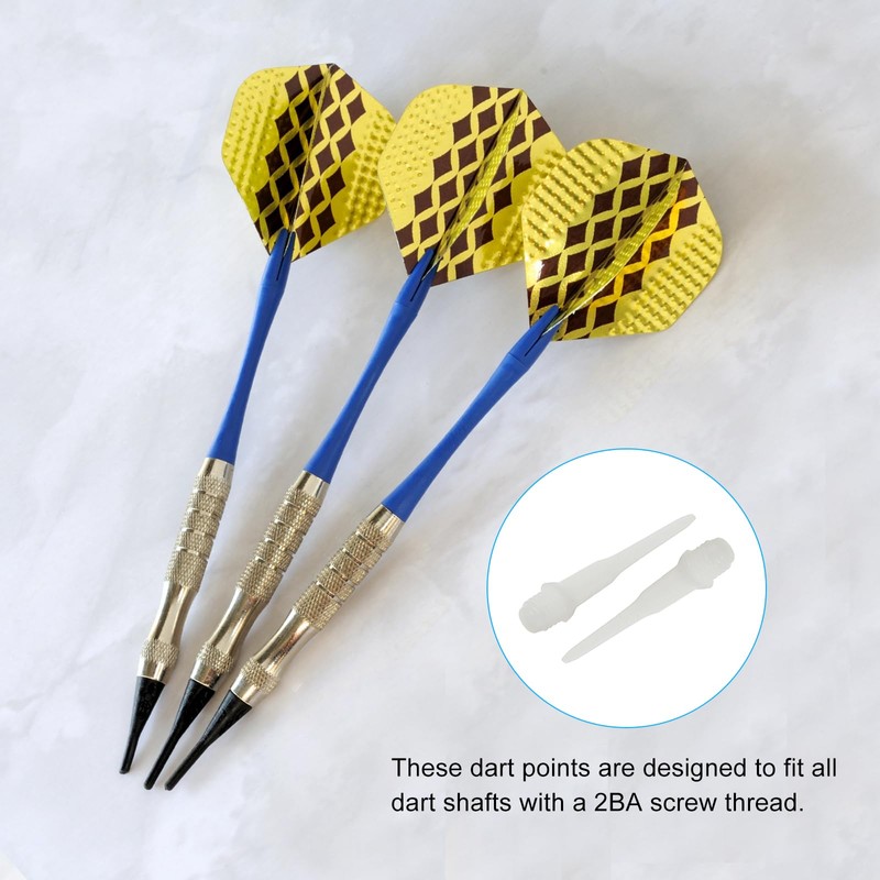 PATIKIL Plastic Dart Tips, Pack of 100, 2BA Thread, Soft