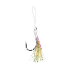 Mustad Heavy Duty Assist Rig, White w/Green Flash, 7/0