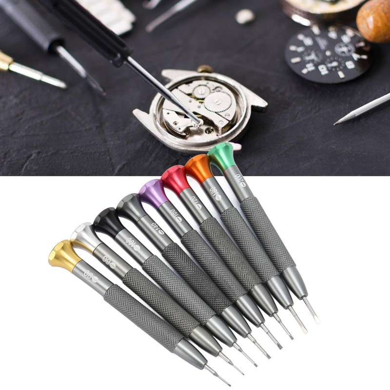 8 Piece Watch Screwdriver Set for Precise Slot Screwdriver, Watch