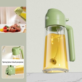 2 In 1 Glass Oil Sprayer & Dispenser, 2024 New Oil Dispensing Oil Sprayers, Food-Grade Olive Oil Dispenser Bottle For Kitchen，Oil Sprayer For Cooking, Glass Oil Spray Bottle For Home, Frying, BBQ