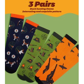 Jeasona Duck Hunting Gifts for Men Duck Hunting Socks Duck Funny Birthday Gifts Hunting Accessories for Men Duck Hunting Gear for Men Duck Hunt Mallard Duck Socks Cotton