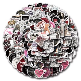 Dark Romance Reader Stickers Decals[120Pack], Romance Bookish Reading Stickers for Kindle, Cool Aesthetic Trendy Stickers for Laptop Water Bottle Luggage Computer. Gift for Kids Girls Teens