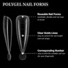 SUTOKAKA 288Pcs Polygel Nail Form Kit 12 Style 12 Sizes