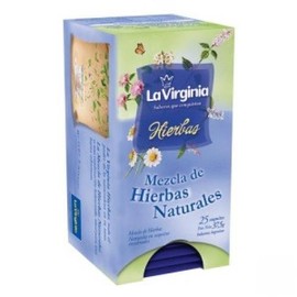 LA VIRGINIA Teas (Mezcla de Hierbas Naturales / Assorted Herbs Tea, 25 Tea Bags)