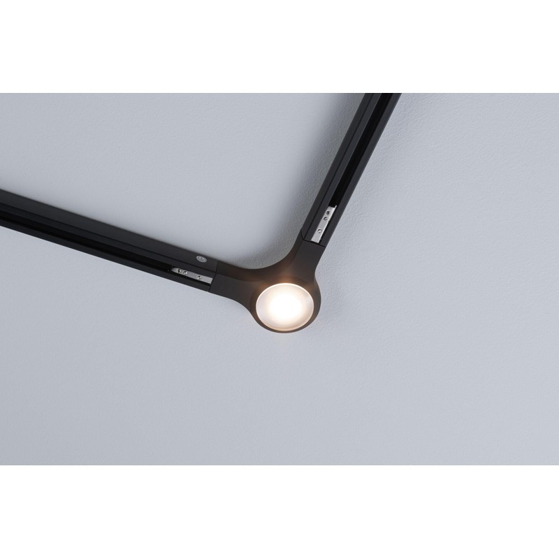Paulmann 96997 URail L-connector illuminated 141x141mm 5,3W black matt rail