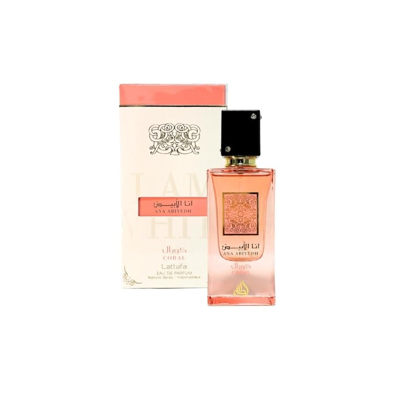 Lattafa Ana Abiyedh Coral for Unisex Eau de Parfum Spray,