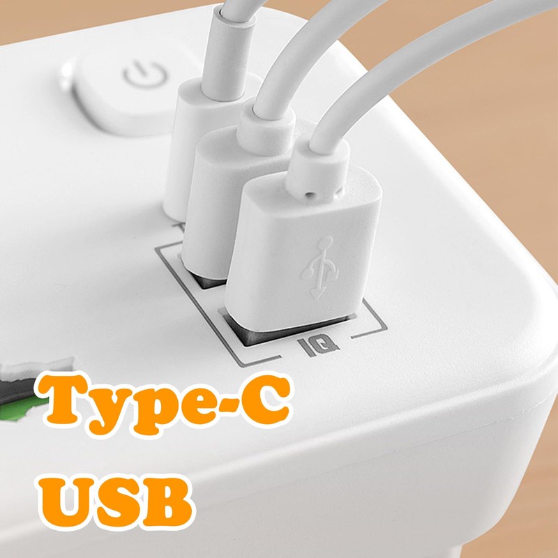 Plug Extension Socket, Double Socket with USB, Plug Adaptor, Plug