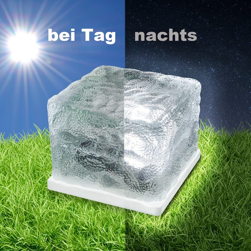 Eaxus® LED Solar Light Solar Cube - Ice Cubes as