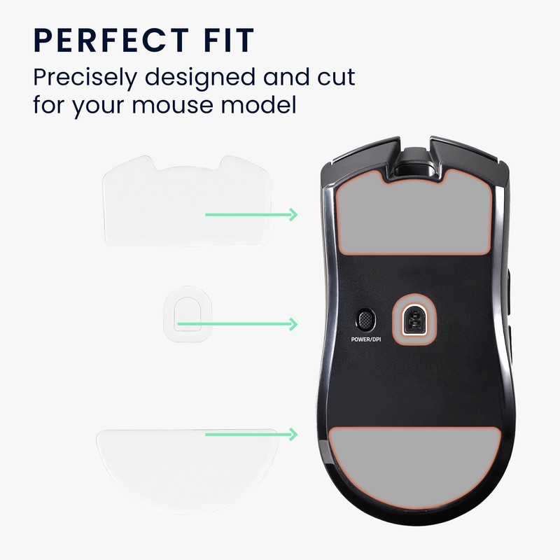 kwmobile Mouse Feet Replacement Compatible with Razer Viper V3 Pro