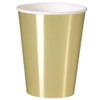 Unique Party 32296 - 12oz Foil Gold Paper Cups, Pack