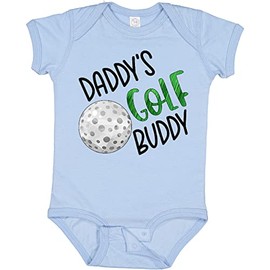 inktastic Daddy's Golf Buddy with Golf Ball Baby Bodysuit Newborn 0100 Light Blue 3ac68