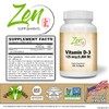 Zen Supplements - Vitamin D-3 5000 IU 250-Softgel - Supports