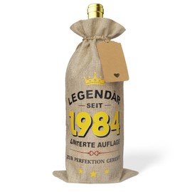 COLOFALLA 40th Birthday Women 40th Birthday Men 1984 Gifts Wine Bag Wine Gift Bag Wine Packaging 40th Gifts for Birthday 40th Birthday