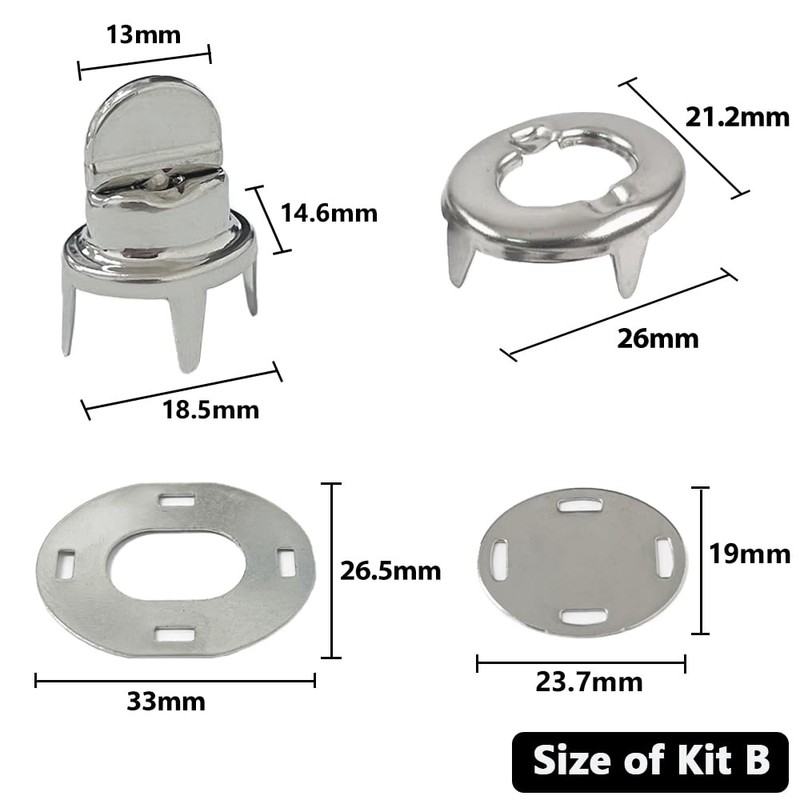 Marine Grade Turn Button Fastener Kits with Eyelet Bases Screws,