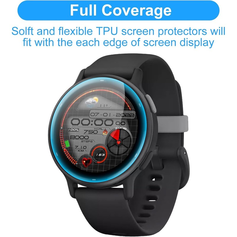 Khxriypha 6 Pack Screen Protectors for Garmin vívoactive 5, Soft